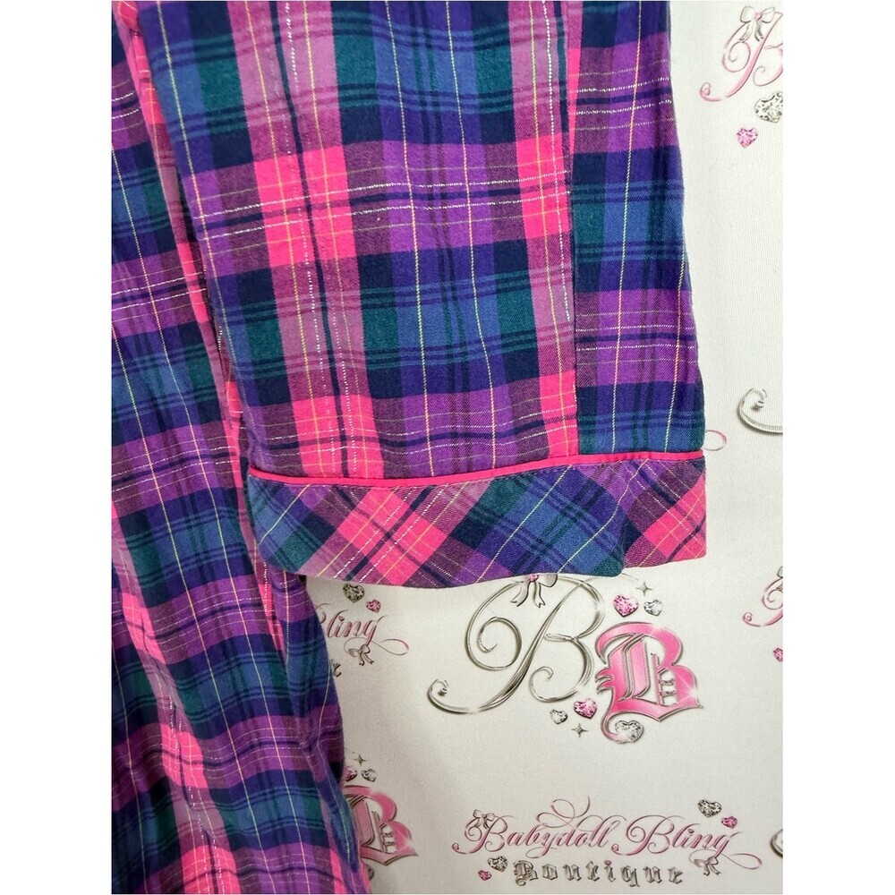 Victoria's Secret Pink and Blue Plaid pants Pajama Pants PJ - Picture 5 of 9